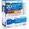 Eurocali 20x Tamponi COVID 19 - Test Nuove Varianti 2025 - Tamponi Rapidi Nasali Certificati per Uso Domestico, Risultato Rapido