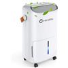 Crecolife Deumidificatore Casa a Risparmio Energetico 12L/Giorno, per 20 m² con Display Digitale e Pannello di Controllo Touch, Serbatoio 2.5L, 3 Modalità di Deumidificazione, 2 Opzioni di