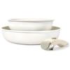 GiPP Set Pentole Induzione 3/5/11 Pezzi,Batteria Pentole Antiaderente con Manico Rimovibile,Lavastoviglie/Forno,Senza PFOA (White, 3PCS)