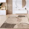 Paco Home Tappeto Salotto Pelo Corto Vintage Motivo Moderno Geometrico Marrone Beige, Dimensione:200x280 cm, Colore:Marrone 4