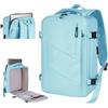 Gluckstar Zaino Ryanair/Wizzair 40X20X25, Zaino da Viaggio Cabina Bagaglio a Mano 15 Pollici Zaino Porta Pc Donna Uomo, Borse da Viaggi Trekking Zaini Aereo Lavoro Zainetto 20L Blu Turchese