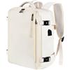 Leyrica Zaino da Viaggio per Ryanair/Wizzair 40x20x25 Bagaglio a Mano Unisex Borse da Cabina Zaino per Laptop 15 pollici Daypack Casual Zaino Università/Lavoro Impermeabile (Beige)