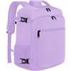 EZUOLA Zaino da Viaggio Aereo Bagaglio a Mano 20L Ryanair 40x20x25 Borsa da Cabina Uomo Donna 14 Pollici Porta PC Con Porta USB per Scuola Lavoro Trekking, Viola Chiaro