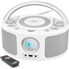 WISCENT Radio Portatili Boombox con Bluetooth, Telecomando, Lettore CD Stereo con Radio FM, Ingresso Blue Tooth, USB, AUX-IN,Compatibile CD-R/CD-RW,AC o Alimentato a Batteria