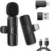 VOVIGGOL Microfono Lavalier Wireless per iPhone iPad Androide e PC, 2,4 GHz No Bluetooth Microfono Smartphone Microfono Telefono Mini Mic Senza Fili per Registrazione video TikTok YouTube Facebook