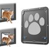 Enjoying Gattaiola per Zanzariera, 24cm × 29cm, Nero, Facile da Installare, Porta Basculante per Cani Taglia Piccolo, Bloccabile Zanzariera Porta Gatto, Uso per Porta Scorrevole, Schermo, Finestra