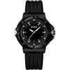 BUREI Orologio analogico impermeabile unisex al quarzo giapponese per donne e uomini con quadrante orario facile da leggere e cinturino in silicone traspirante, regalo classico per uomo/donna, Nero