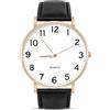 OFFCUP Orologio da Uomini, Orologio Al Quarzo Analogico, Orologio da Polso per Uomini Orologio da Uomini Analogico Al Quarzo Classico Business Casual Con Cinturino in Pelle (Oro Rosa)
