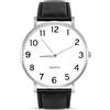 OFFCUP Orologio da Uomini, Orologio Al Quarzo Analogico, Polso per Uomini Analogico Al Quarzo Classico Business Casual, Regali per Gli Uomo (Quadrante Argento)