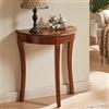 Generic Consolle a mezza luna in legno massello, stile vintage, tradizionale, mobili decorativi per ingresso e soggiorno, 64,3 x 34,3 x 71,1 cm (larghezza x profondità x altezza)