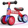 Braxel Bicicletta Bambini 1 2 Anni, Giochi Bambini 1-2 Anni Regalo Bambino 1-2 Anno Anni Triciclo Bambini 1 2 Anno Bici Senza Pedali 1-2 Anni Bicicletta Equilibrio con 2 Ruote Illuminate