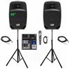 Italian Stage Impianto audio per Karaoke Dj con USB LETTORE MP3 BT 600 Watt