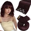 Moresoo Extension Capelli Veri Clip Rosso Intenso #99J 30 cm 5 Pezzi 80g