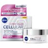 NIVEA Cellular Expert Filler - Crema ialuronica altamente efficace anti-età (50 ml), extra rassodante con effetto di riempimento, crema antirughe con SPF 15