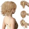 AOWVUTS Coda Capelli Extension con Pinza Corto Ricci Posticci Artiglio Clip in Coda di Cavallo Estensioni Naturale Micro Sintetici Ondulato Cavallo Dritta Chignon Finto per Capelli