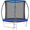 tectake® Trampolino Elastico da Giardino con Rete di Sicurezza e Scaletta, Trampolino per Fitness, Sport e Tempo Libero, per Adulti e Bambini - Ø 396 cm