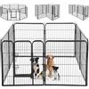 BAKAJI Recinto con Porta per Animali in Ferro Componibile, Recinzione Modulabile Personalizzabile in Metallo, Recinti per Interni ed Esterni per Cani, Gatti, Criceti, Conigli, Cincillà (77 x 100 cm)