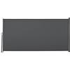 Outsunny Tenda Laterale Retrattile con Maniglia, Frangivista Balcone in Metallo e Poliestere 180 g/m², Anti UV, per Balcone Giardino ed Esterno, 300x160 cm, Grigio