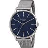 Breil Orologio UOMO AVERY quadrante MONO-COLORE BLU movimento SOLO TEMPO - 3 LANCETTE QUARZO e MESH ACCIAIO ARGENTO EW0457