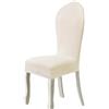 GHAKKE Fodere Per Sedie Sala Da Pranzo Con Schienale Tondo Protezioni Per Sedia Elasticizzate Senza Braccioli Con Schienale Rotondo Per Sedie Laterali Ovali Imbottite Moderne Con Gambe In Legno ( Color : Off