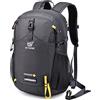 SKYSPER Zaino da Hiking 20L, Zaino Escursioni Impermeabile Uomo e Donna Zaino Trekking per Montagna Viaggio Escursione, Teng20-grigio