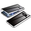 CHENYING Custodia Magnetica Anti Peep per Samsung Galaxy S8 Cover Anti Spy Case Doppia Faccia in Vetro Temperato Privacy Pellicola Protettiva Anti Spia Flip Paraurti in Metallo 360 Gradi Cover,Argento