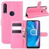 HualuBro Cover Alcatel 1S 2020, Cover Alcatel 3L 2020, Cover Alcatel 1V 2020, Flip Cover a Libro in PU Pelle Antiurto Portafoglio Leather Case Custodia per Alcatel 1S 2020 Cover (Rose)