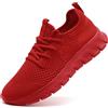 Damyuan Scarpe da Trekking Donna Sneakers Running Ginnastica Camminare Sportive Tennis Palestra comode Corsa Slip on Fitness Leggere Casual Rosso 41