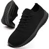 IVQDZL Sneakers Donna Scarpe da Corsa Ginnastica Sportive Leggere Camminata Jogging Casual Strada Estive Nero Taglia EU 40