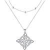 J.MUEN Collana Celtica Donna Argento Sterling 925 Collana Nodo della Strega - Regali originali per Natale,compleanno,anniversario e Festa della Mamma,ideali per moglie,mamma,fidanzata e amici