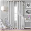 Elrene Home Fashions Aurora Kids - Tenda oscurante per finestra, colore grigio perla, 132 x 213 cm