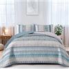WONGS BEDDING Set con copripiumino bohémien, 3 pezzi, leggero, estivo, per tutte le stagioni (243,8 x 228,6 cm)