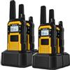 Retevis RB648 Walkie Talkie Robusto, Radio Bidirezionale Impermeabile IP67, 2000mAh Ricaricabile, Doppio PTT, Walkie-Talkie Avanzata a Tripla Prova per Ambienti Industriali Difficili (4 Pezzi, Giallo)