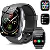 Poounur Smartwatch Uomo Donna con Effettua o Risposta Chiamate, 1.95 Orologio Smartwatch Contapassi/Cardiofrequenzimetro/Sonno, 110+ Modalità Sportivo Fitness Tracker, IP68 Smart Watch Android iOS