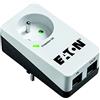 Eaton Multipresa/parafulmine - Protezione Box 1 Tel@ - PB1TF - 1 presa FR + 1 presa telefonica - Bianco e Nero