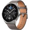 HUAWEI WATCH GT 3 Pro 46 mm Smartwatch Orologio Uomo, Quadrante in Vetro Zaffiro, Monitoraggio della Salute 24h, SpO2, Durata Batteria fino a 14 Giorni, 5ATM, GPS, Versione italiana, Pelle Grigio