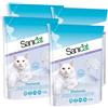 Sanicat - Lettiera assorbente con perle in gel di silice - Senza profumo | Granuli fini e soffici con elevata assorbenza e controllo degli odori | Capacità 4 x 3,8 L