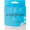 Simple Pimple Patches Invisibili: 4 ingredienti per l'acne, Idrocolloidali, Acido Salicilico, Tea Tree e Centella Asiatica, Patch per Brufoli da 8 ore, Cerotti per brufoli viso. 72 Acne Patches