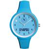 PRESTIGE & DELUXE Orologio da polso unisex Lowell one Unisex Napoli Cinturino Azzurro - Quadrante 38 mm Azzurro + portachiave calcio