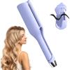 XPJBKC Ferro Arricciacapelli, 32MM Ferro Onde Capelli, Piastra Arricciacapelli con 5 Temperature Regolabili, Anti-Scottatura Piastra Boccoli, Riscaldamento Rapido ferro Capelli, Viola