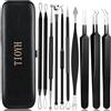TIOYH Kit professionale Pimple Popper, 10 pezzi Pinzetta per punti neri, kit di rimozione dell'acne per una facile rimozione di brufoli, strumenti per la rimozione di comedoni per la rimozione di brufoli