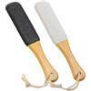 ValueBargain Set di 2 lime per calli, pomice per la cura dei piedi con manico in legno di faggio, carburo di silicio naturale e design ergonomico per la rimozione delicata dei calli senza irritazioni
