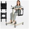 CHMAIDEU Sollevapazienti Manuale con Altezza Regolabile | Sollevatore Portatile con Imbracatura | Sedia da Trasferimento per Disabili e Anziani, Uso Domestico e in Auto