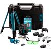 A.M.C. Livella Laser Autolivellante 16 Linee, 4 X 360° Laser Autolivellante Verde, 2x Batterie Ricaricabili, Autolivellante, Supporto rotante, Telecomando, Base Magnetica, Staffa a parete, Treppiede
