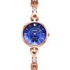 JewelryWe Orologio da polso da donna, semplice, analogico, rotondo, al quarzo, color argento/oro, con strass, per la festa della mamma, Blu, Orologio al quarzo