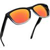 Joopin Occhiali da sole polarizzati uomo donna per guida pesca golf sportivi trekking protezione UV400 retrò occhiali da sole specchio quadrati (lenti arancioni)
