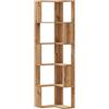 vidaXL Libreria Angolare 5Ripiani Rovere Artigianale 50x50x179cm Legno, libreria ad angolo, libreria, mobile porta libri, libreria a L