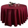 IFIKK Tovaglia Rotonda, Poliestere Tovaglie per Tavolo Circolare Copertura Antipolvere, Copritavolo per Buffet, Ristorante, Matrimonio, Festa, Varie Dimensioni (Vino Rosso, Rotondo: 300cm)