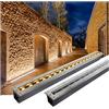 GUODDM Luci Paesaggistiche da Esterno - Faretto LED Pavimento, Faretto da Incasso A LED per Esterni 110V-220V, Luci di Illuminazione del Percorso del Pavimento Impermeabili IP67(Blue,3W)