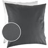 Kisska Federa per cuscino decorativo in ecopelle, per divano, in pelle, 40 x 40 cm, con imbottitura, colore: grigio